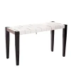 Bench Regular Cuoio Incrociato White
