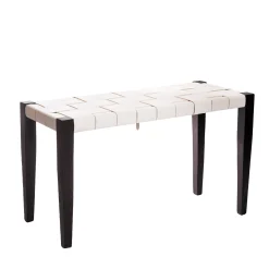 Bench Regular Cuoio Incrociato White