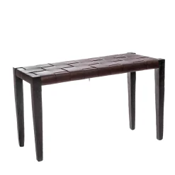 Bench Regular Cuoio Incrociato Ebony
