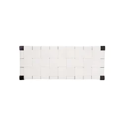 Bench Regular Cuoio Incrociato White