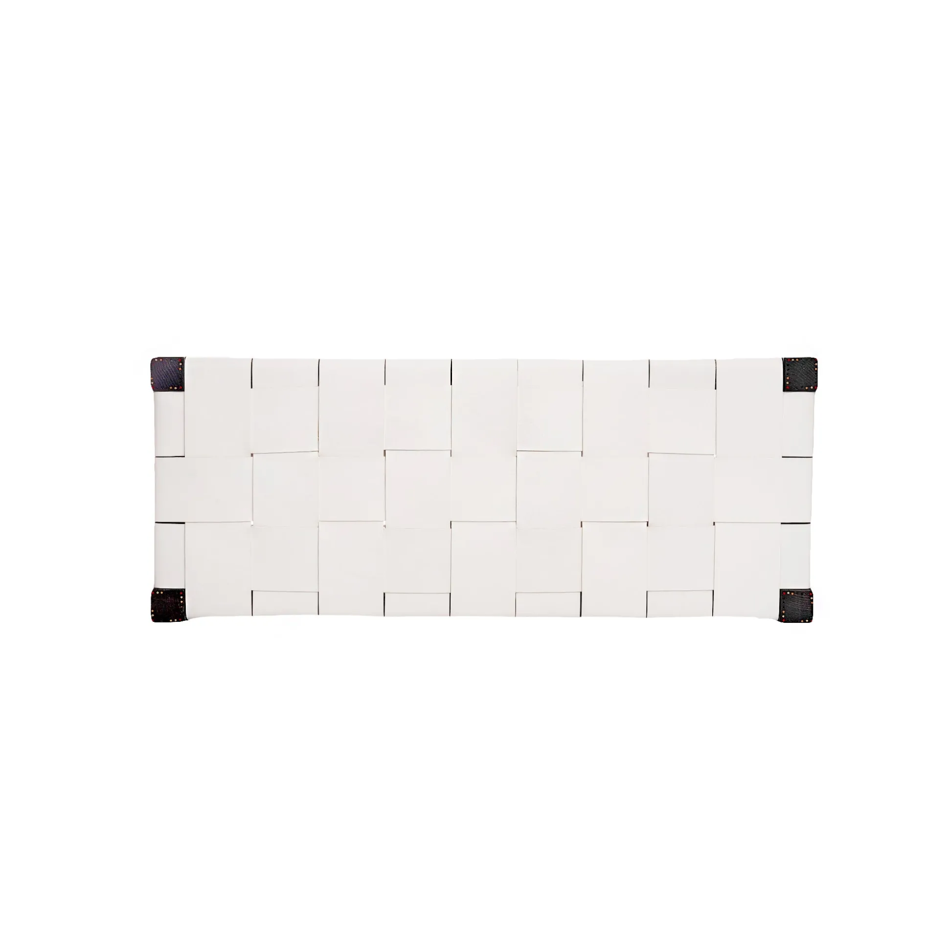 Bench Regular Cuoio Incrociato White