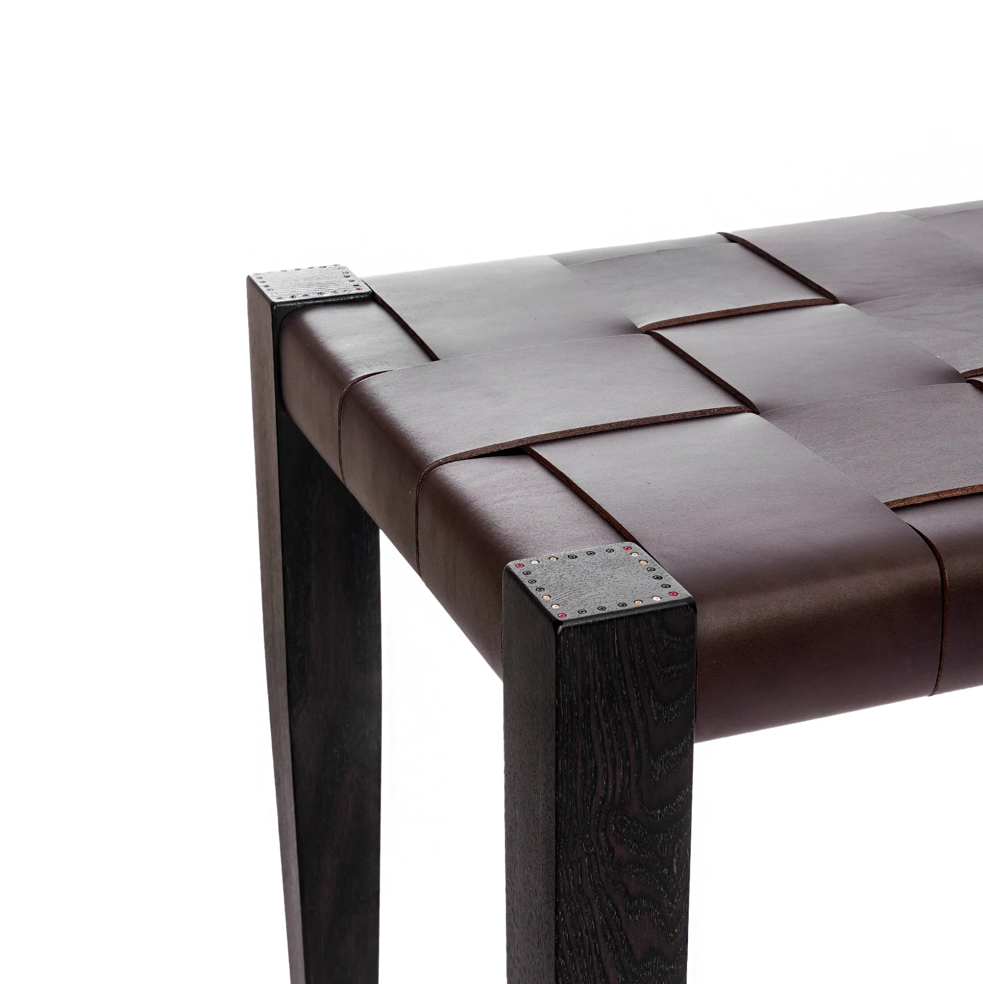 Bench Regular Cuoio Incrociato Ebony