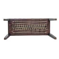 Bench Regular Cuoio Incrociato Ebony