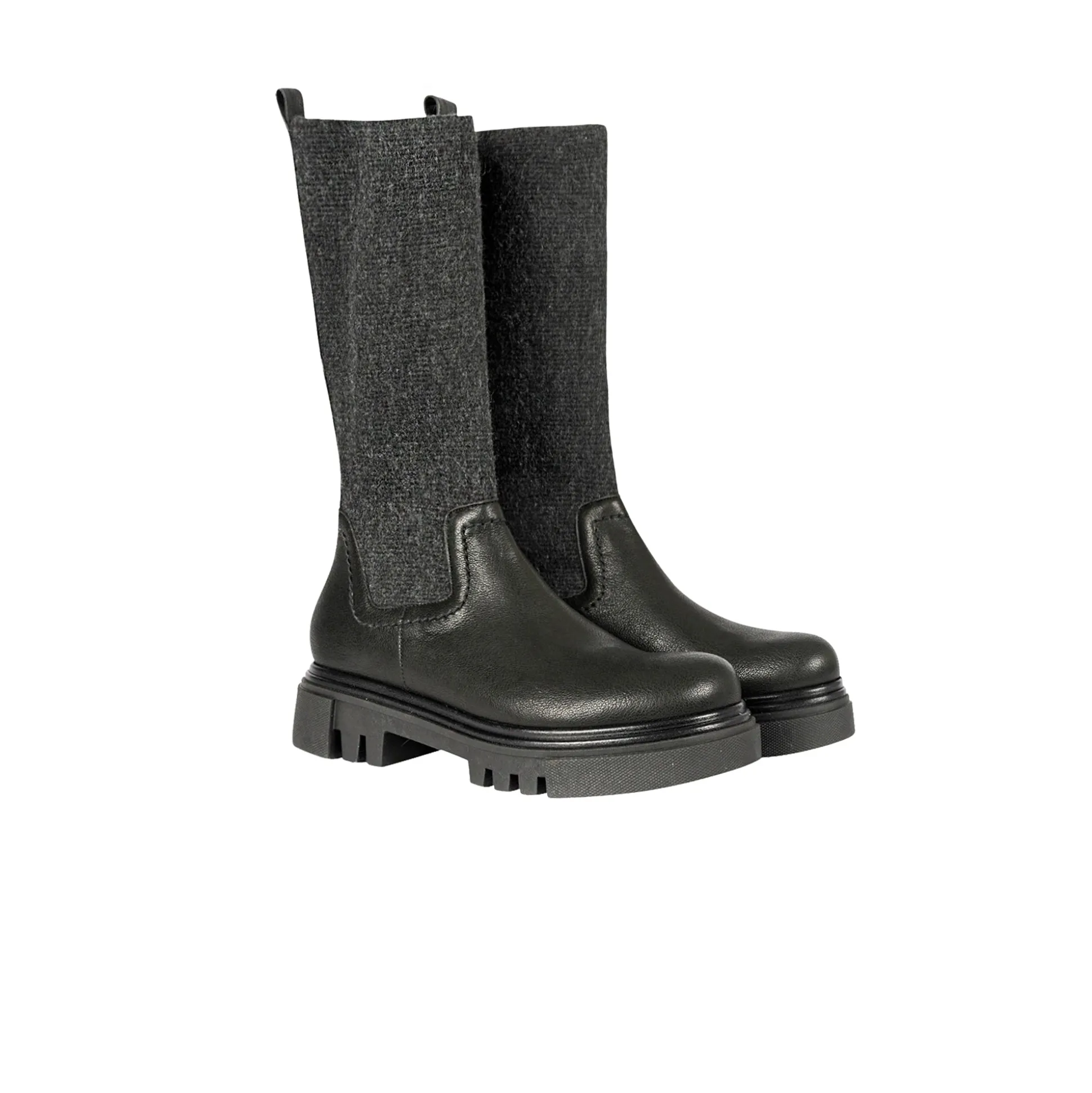 Boot Old Iron Stretch Wool Black