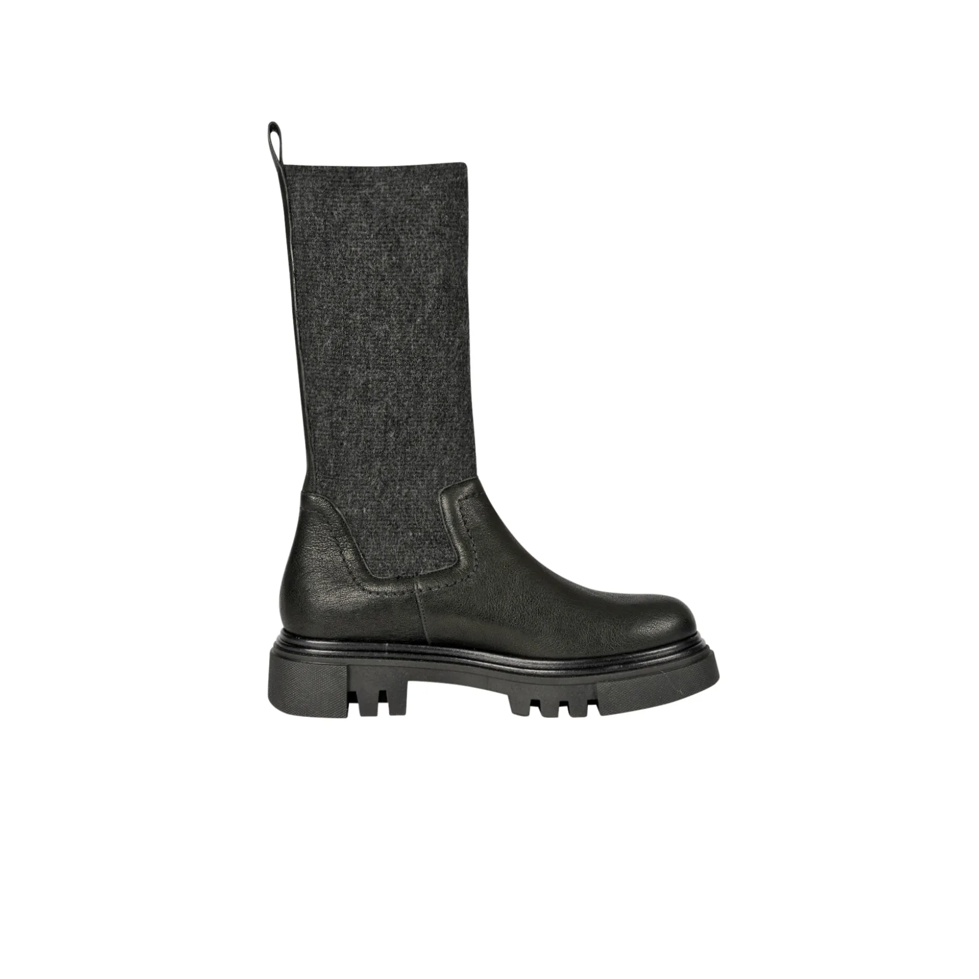 Boot Old Iron Stretch Wool Black
