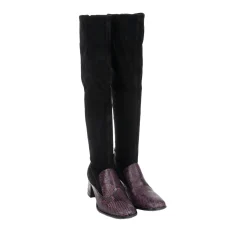 Boot Suede Stretch Black