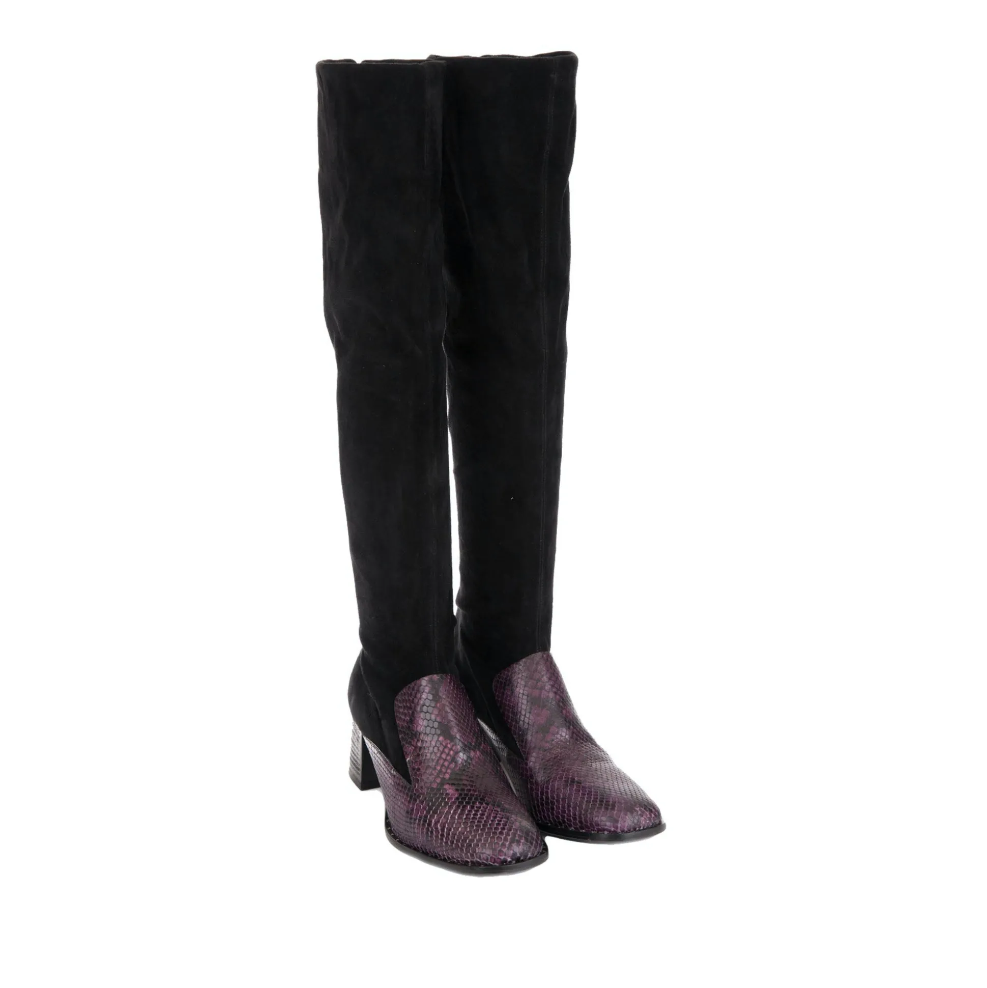 Boot Suede Stretch Black