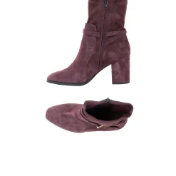 Bootie Camoscio Stretch Burgundy