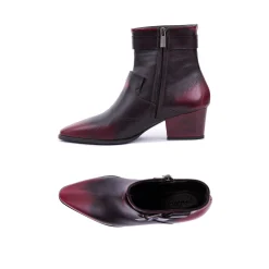 Bootie Nodo Spazzolato Burgundy