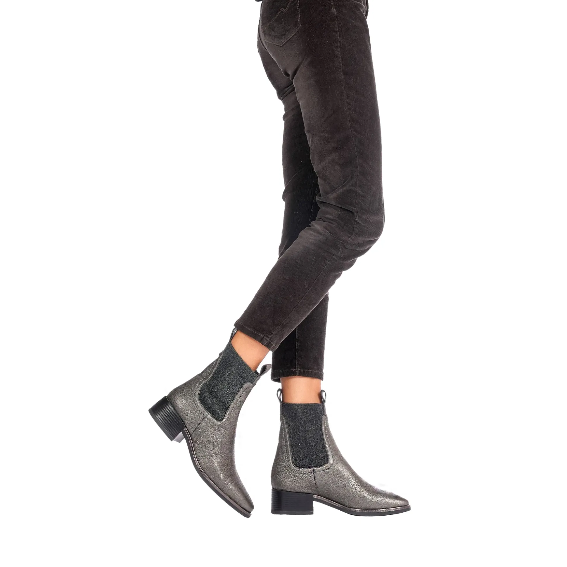 Bootie Vegetal Lamè Lead