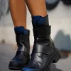 Brushed Combat Boot Electric Blue