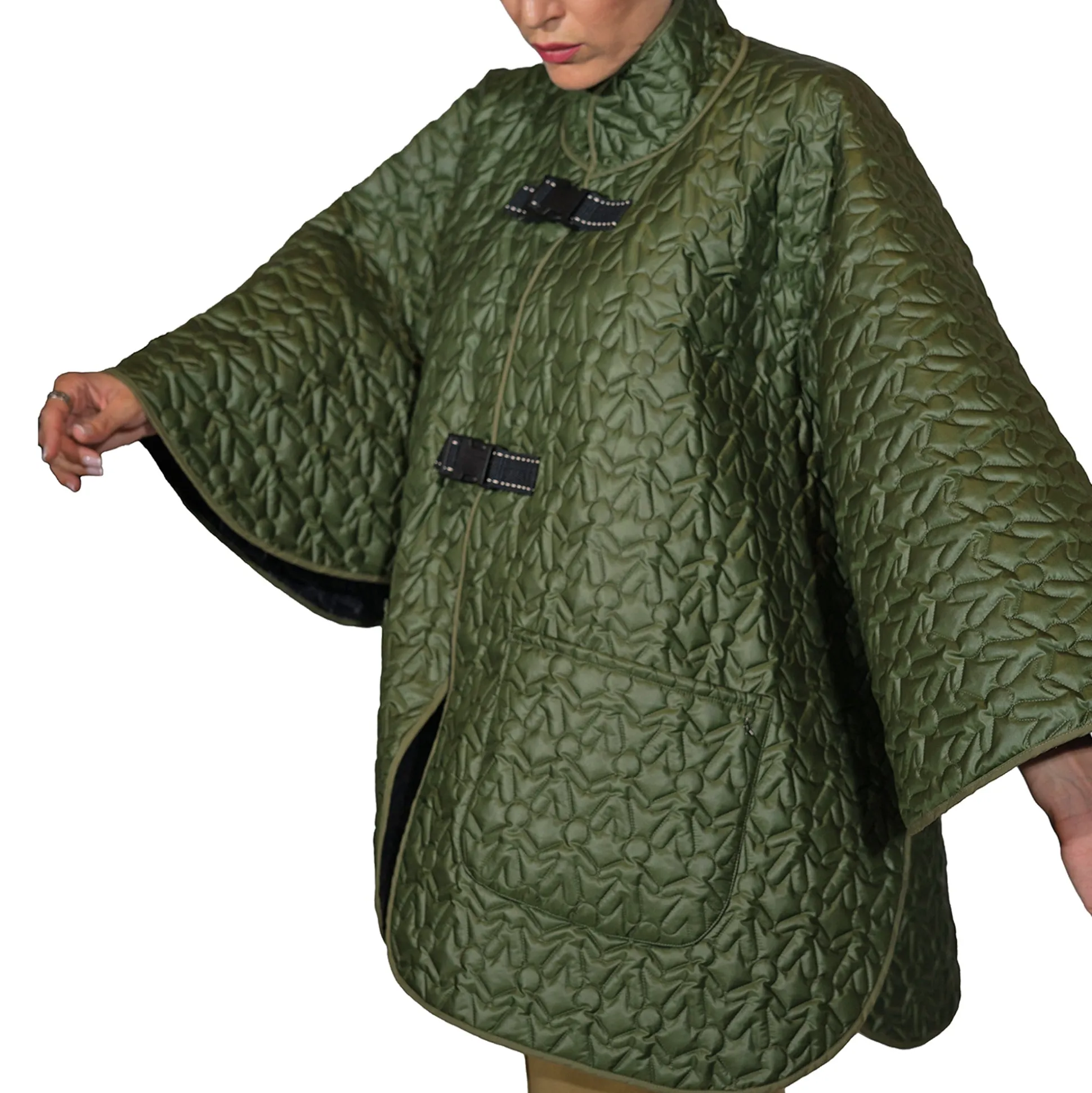 Cape Omino Nylon Forest Green