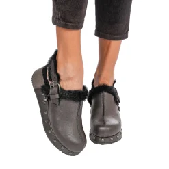 Chanel Platform Clog Fur Ombreggiato Bronze