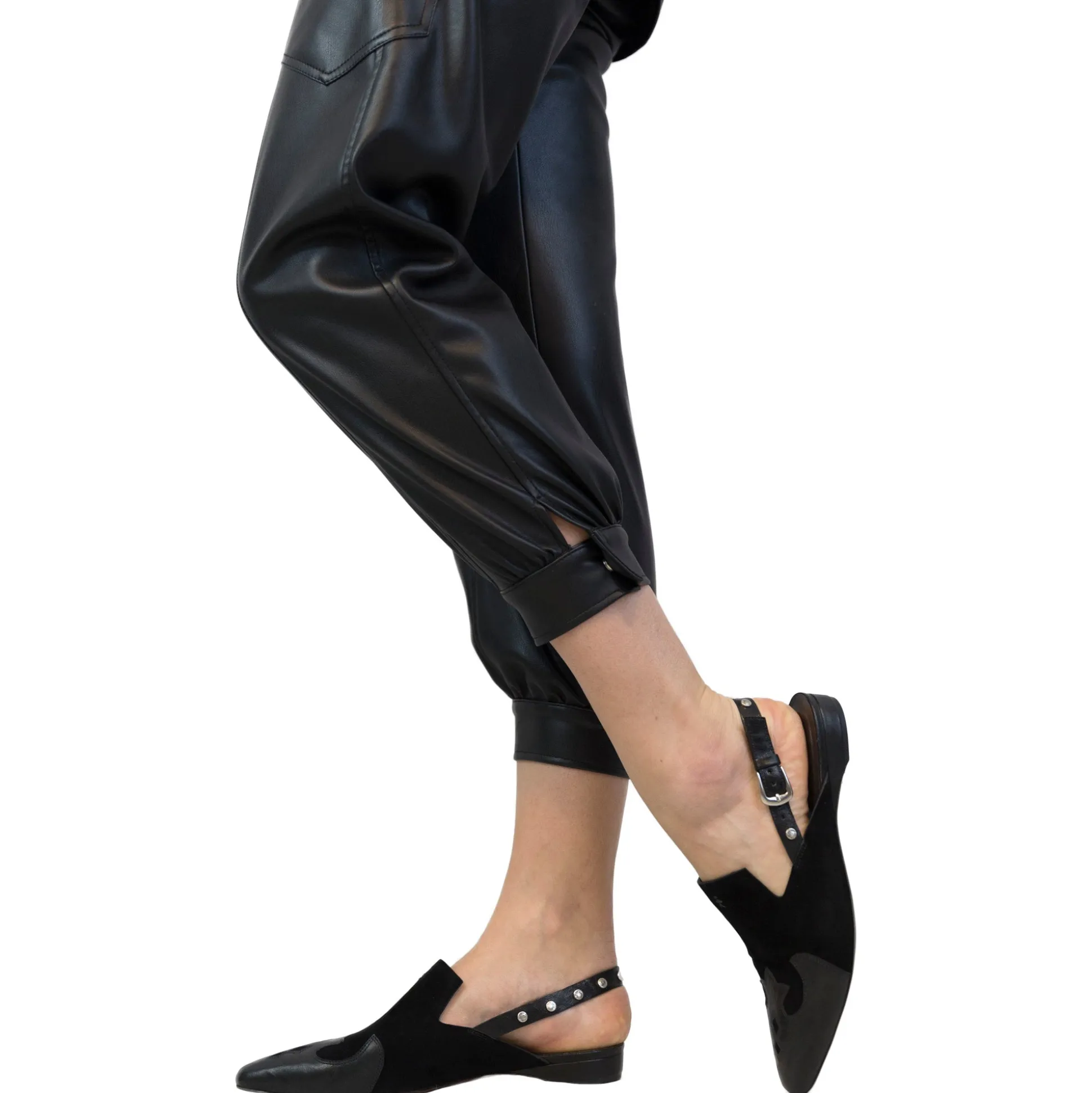 Chanel Texan Mules Metal Wash/Suede Black