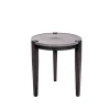 Coffee Table Rotondo Cuoio Anthracite