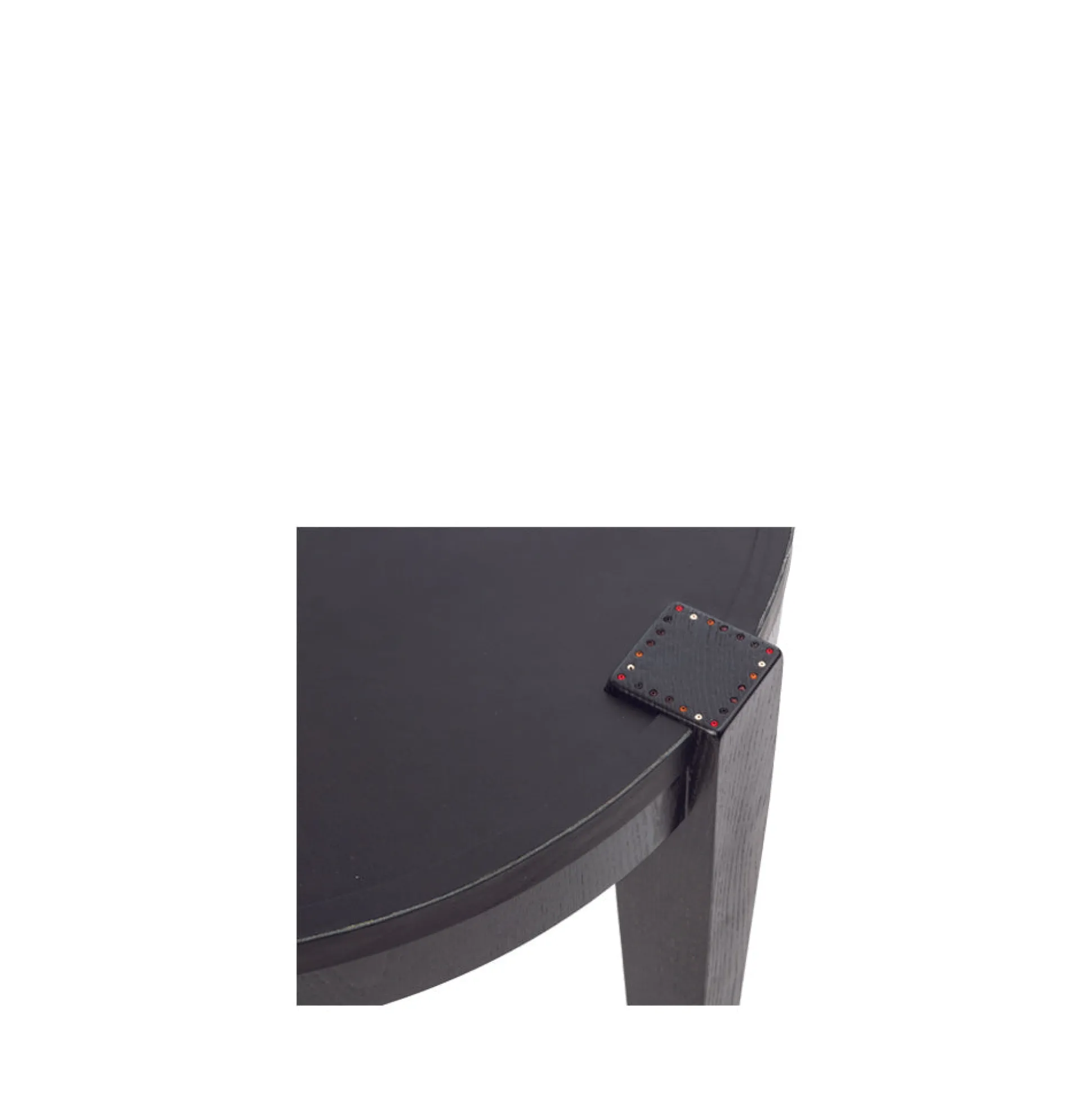 Coffee Table Rotondo Cuoio Black