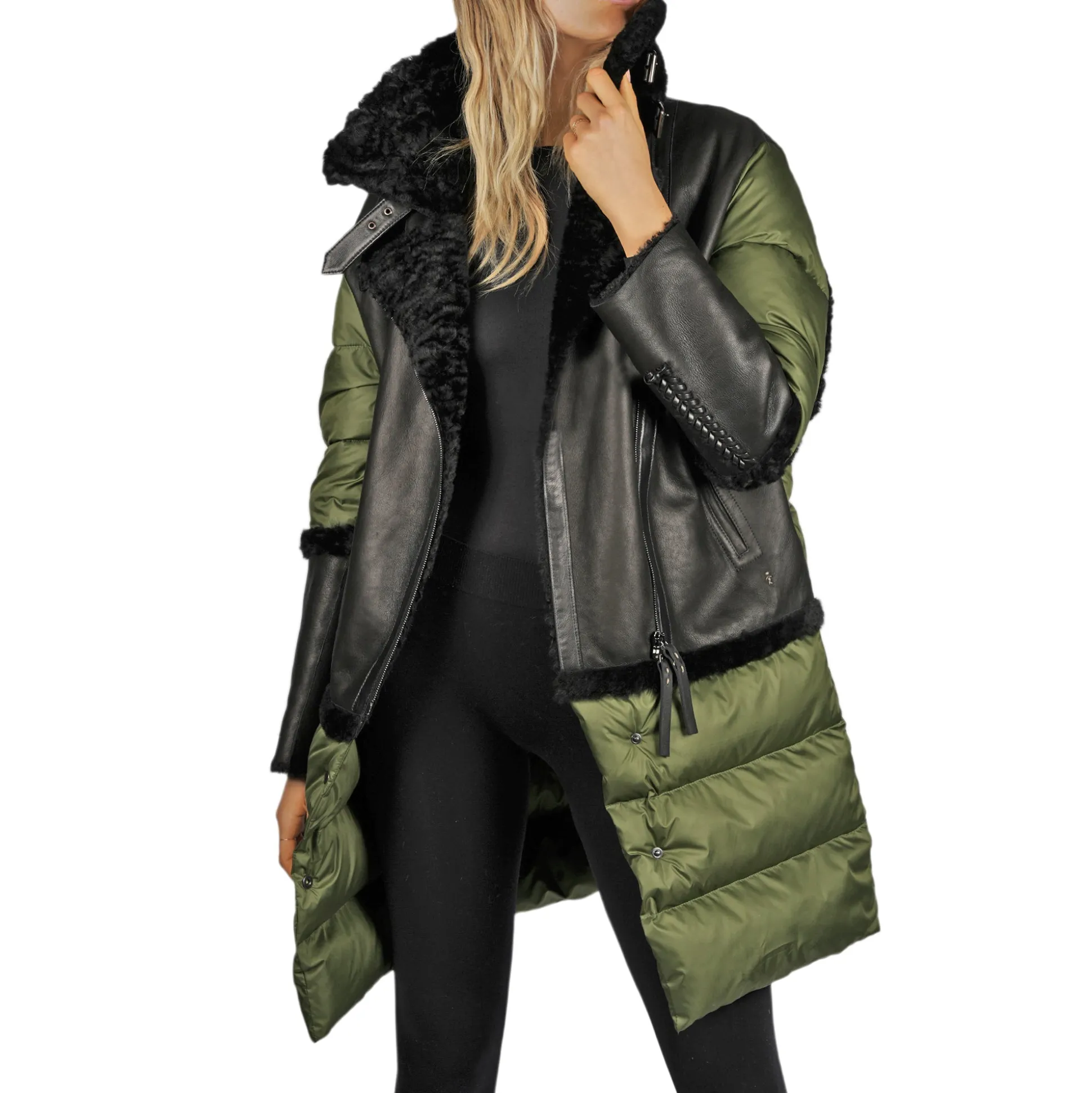 Down-Filled Coat Pacaja Black / Green