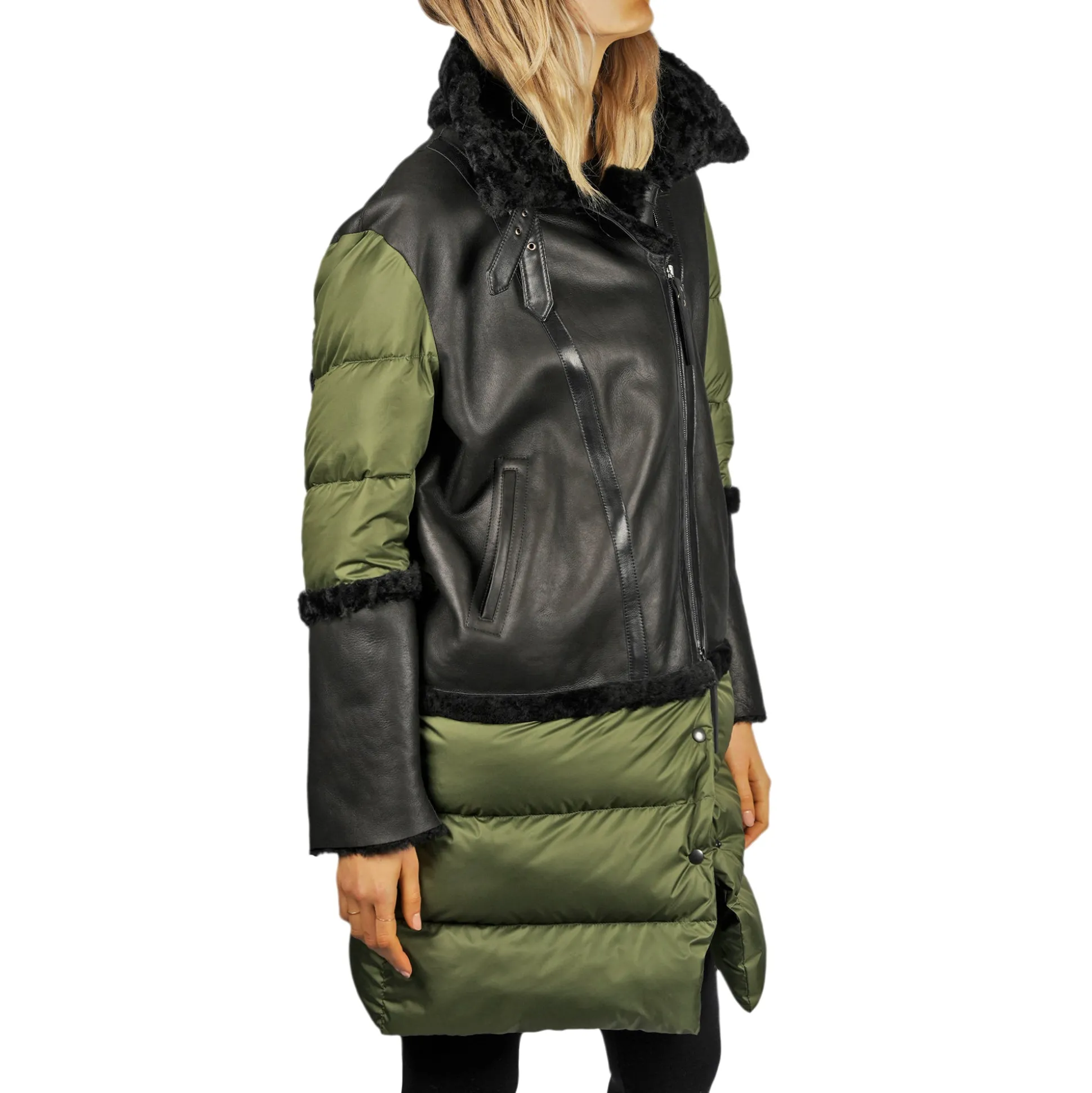 Down-Filled Coat Pacaja Black / Green