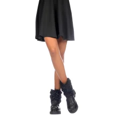 Fur Ankle Boot Old Iron Black
