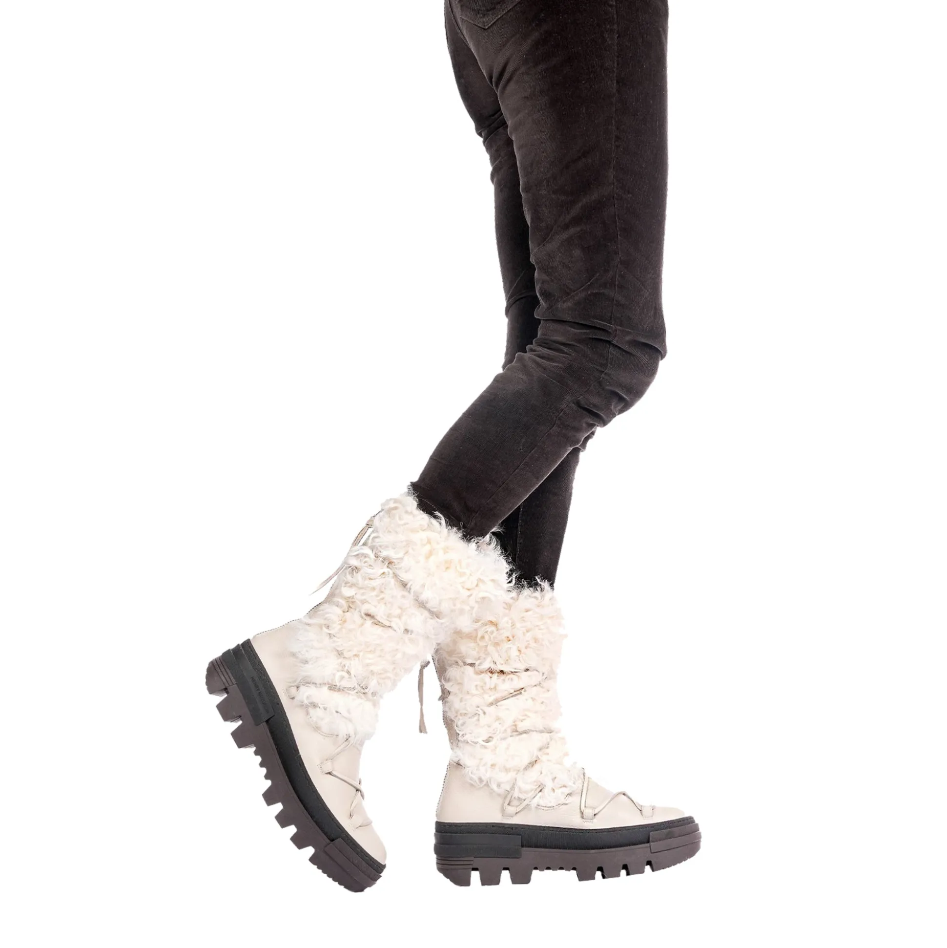 Fur Boot Muflone Chalk White
