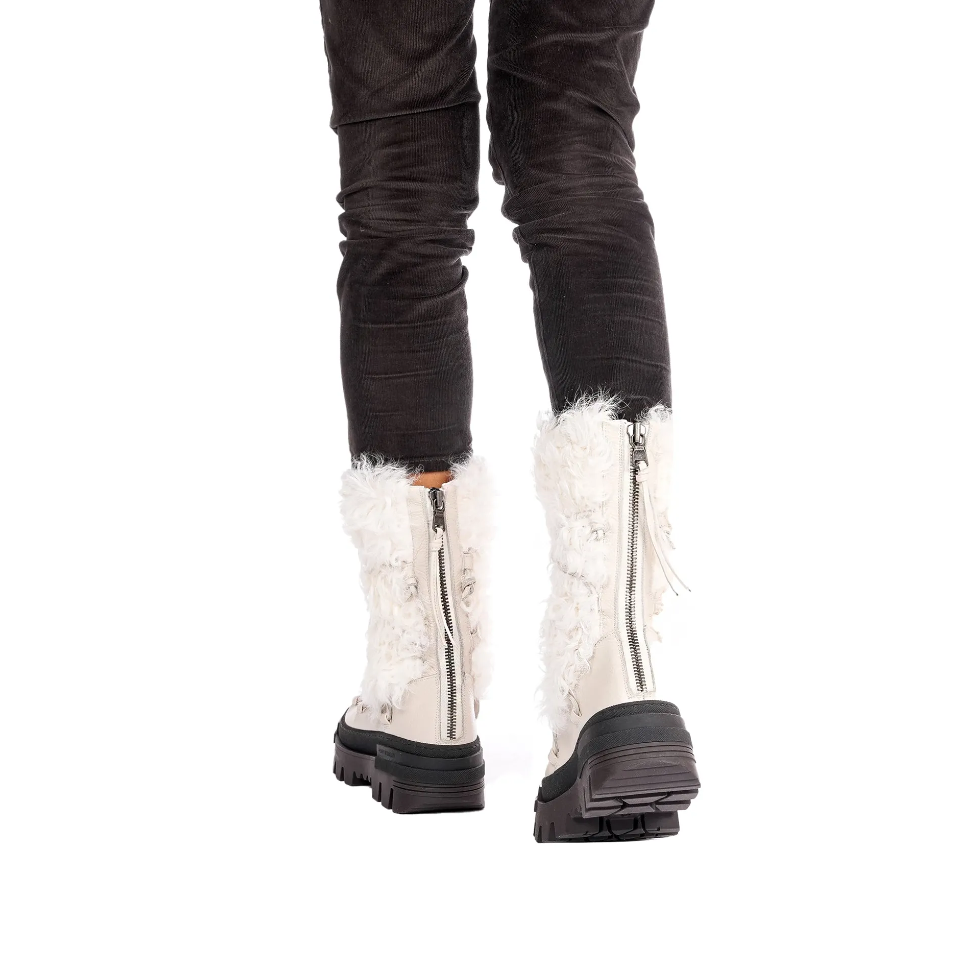 Fur Boot Muflone Chalk White
