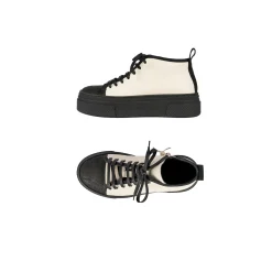 High Sneaker Grattato Chalk White