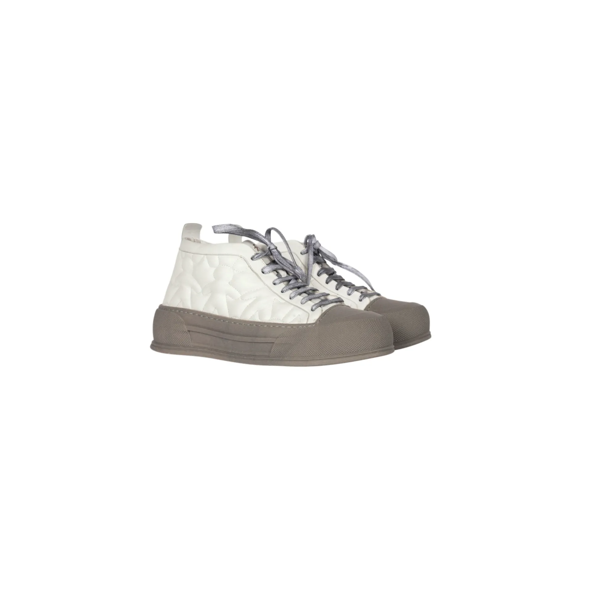 High Sneaker Omino Trapuntato white