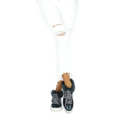 High-Top Fur Sneaker Sfumato Deep Blue