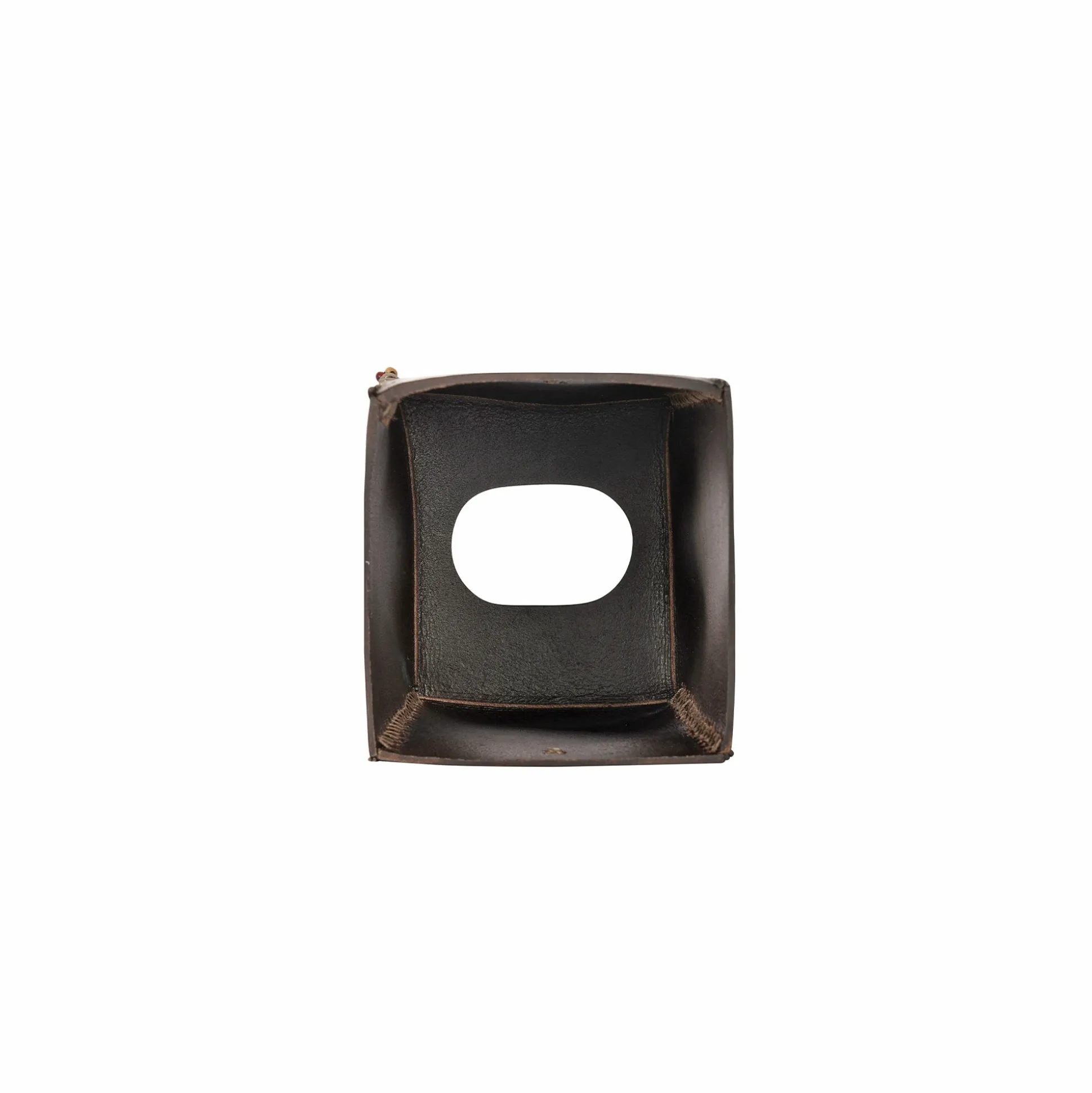 Kleenex Box Square Cuoio Dark Brown