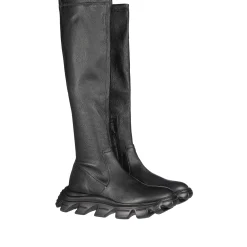 Knee Boot Old Iron Stretch Black