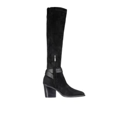 Knee Boot Stretch Chamois Black