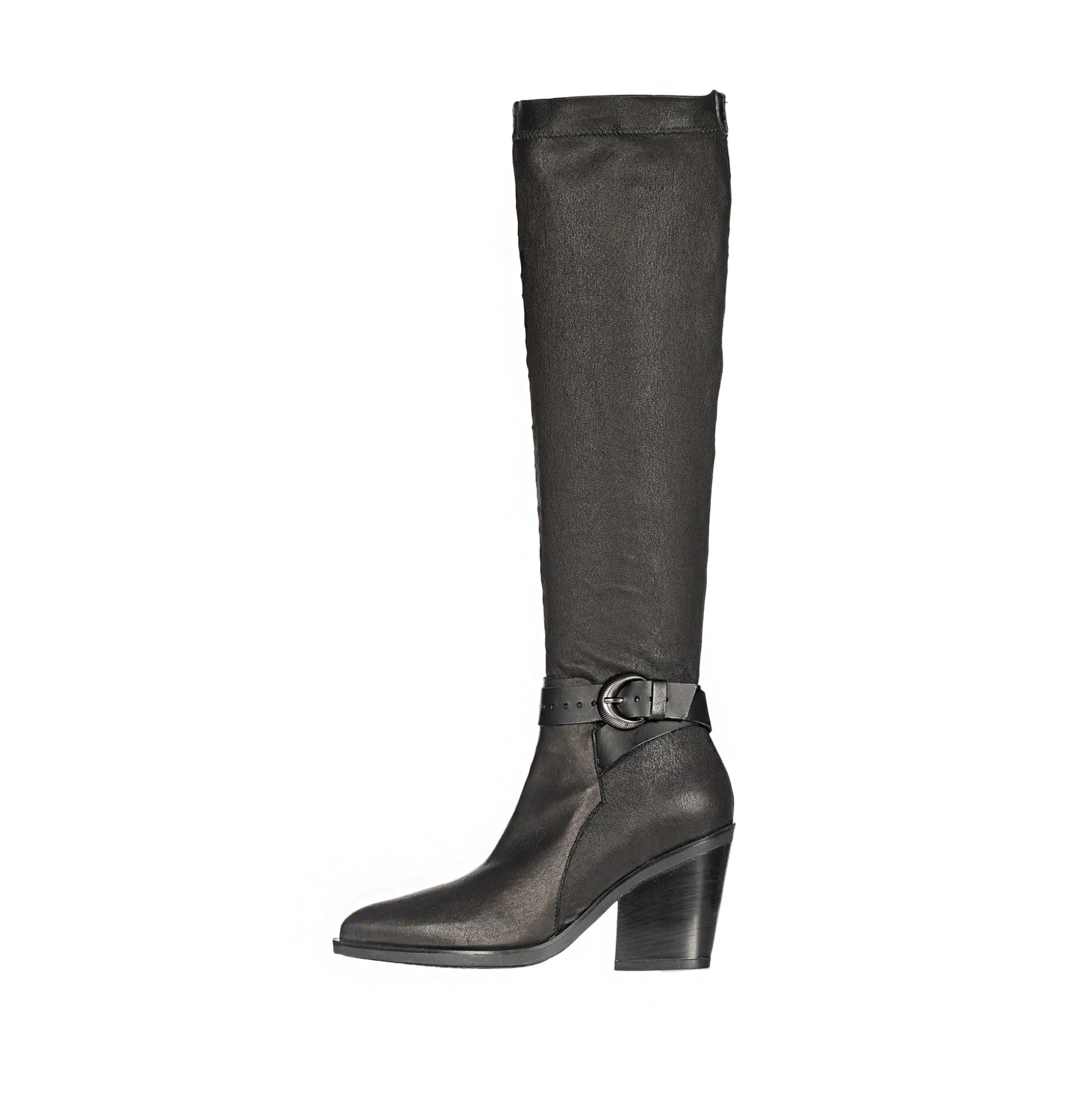 Knee Boot Stretch Nappa Black