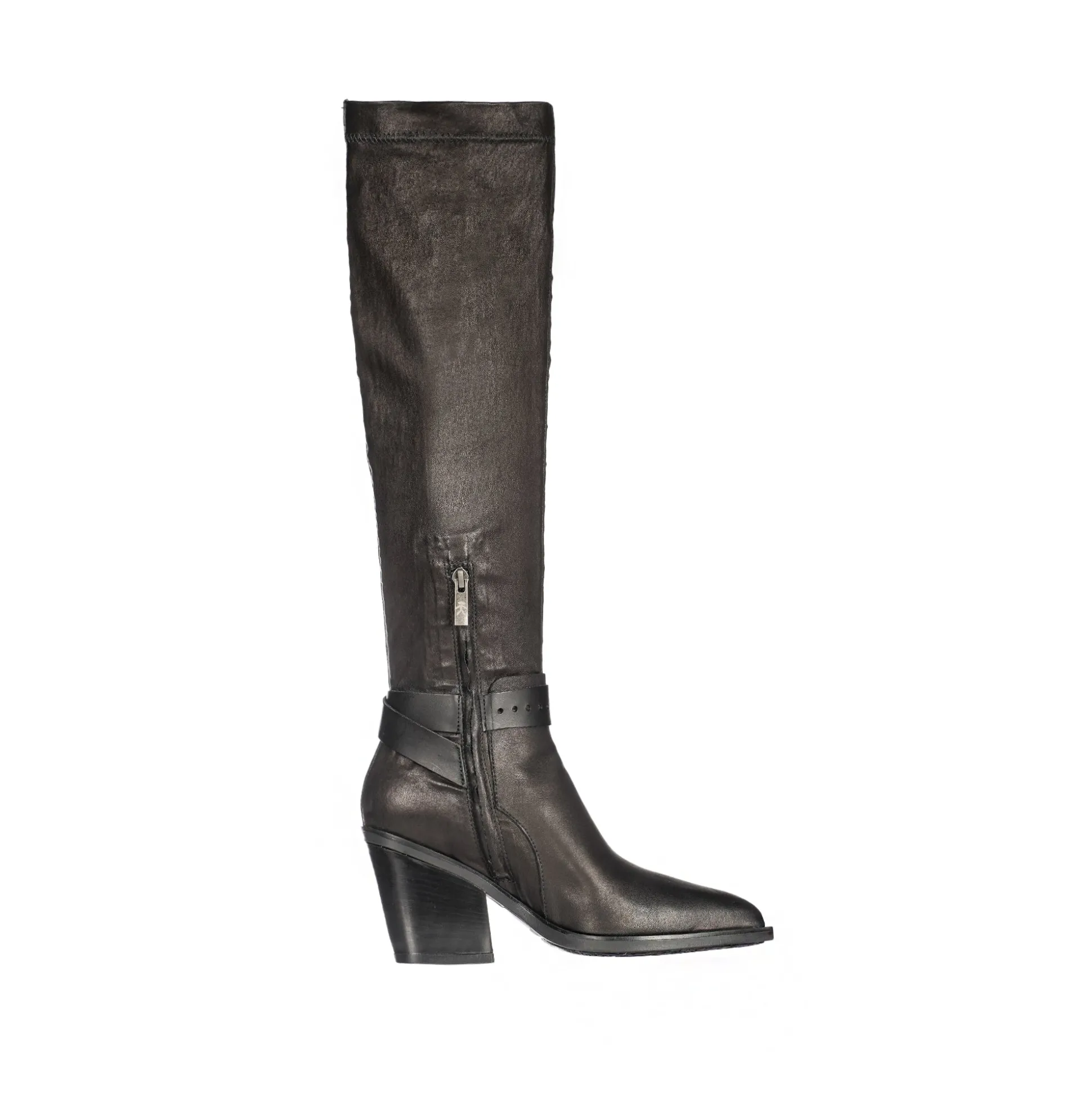 Knee Boot Stretch Nappa Black