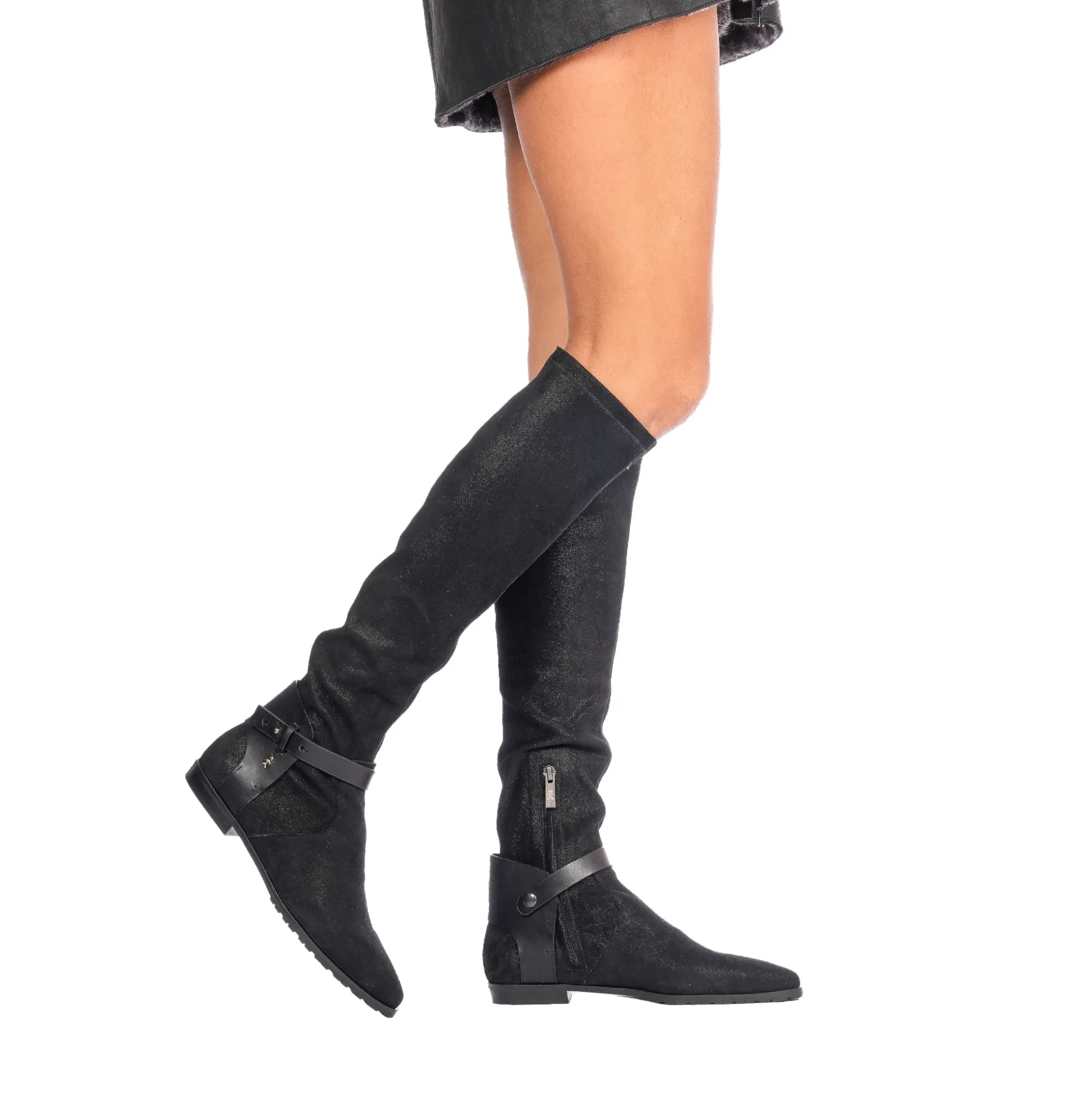 Knee Boot Stretch Stellare Black