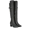 Knee Boot Vegetal Wash/Stretch Black