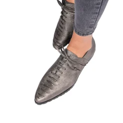 Lace-Up Loafer Ranch Silver Chocolate
