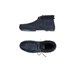 Lace-Up Shearling High Loafer