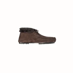 Lace-Up Shearling High Loafer