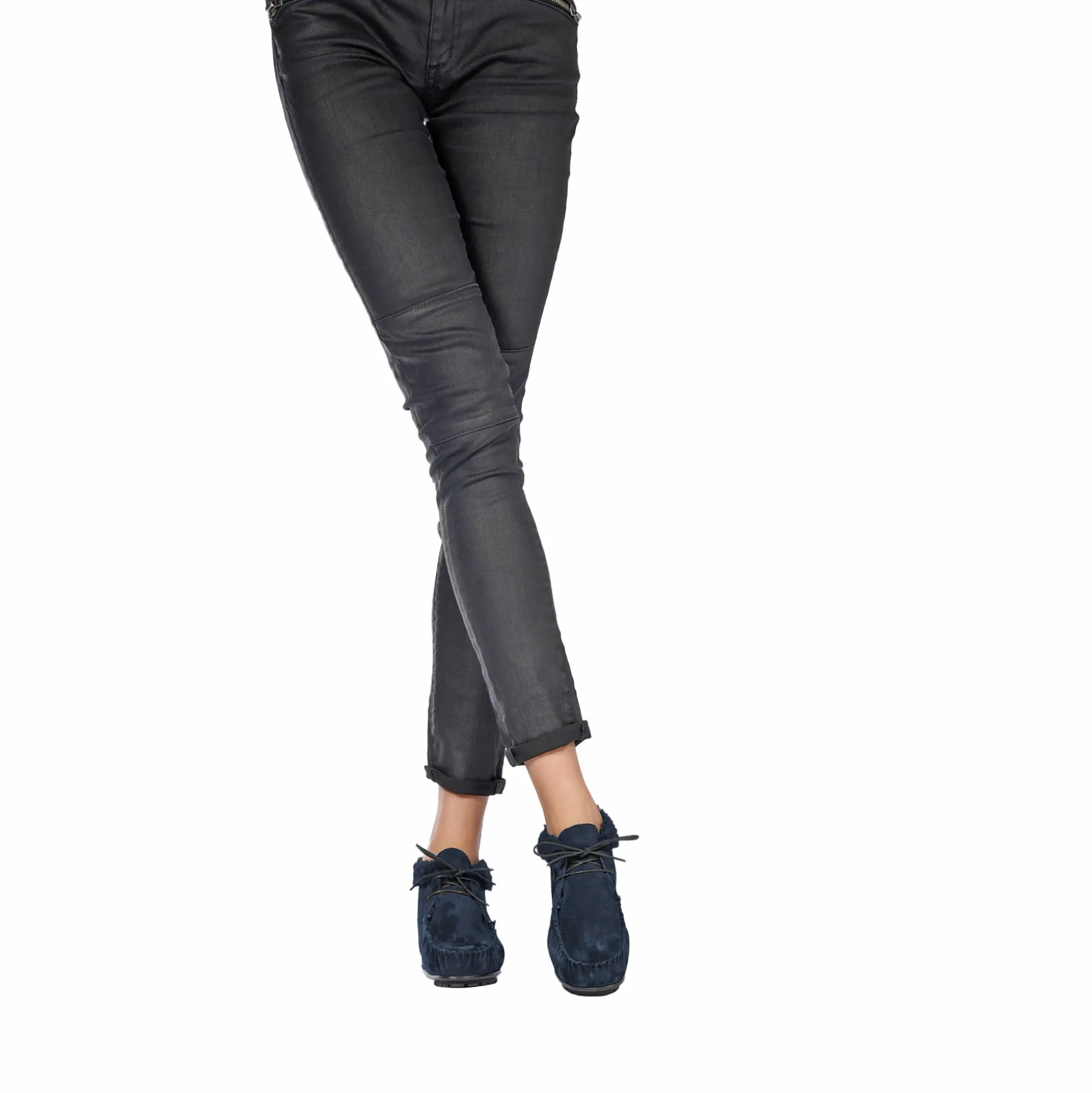 Lace-Up Shearling High Loafer