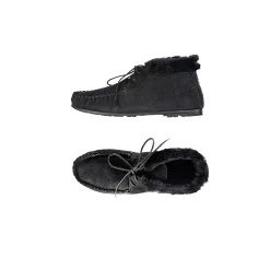 Lace-Up Shearling High Loafer