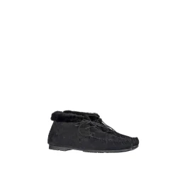 Lace-Up Shearling High Loafer