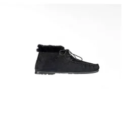 Lace-Up Shearling High Loafer