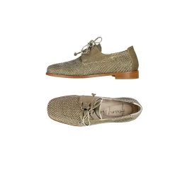 Lace-up Shoe Mesh Lamè Bronze