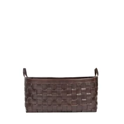 Large Basket Leather Dark Brown