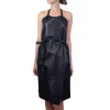 Leather Apron Dress Black