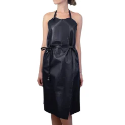 Leather Apron Dress Black