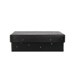 Leather Box Perline L Black