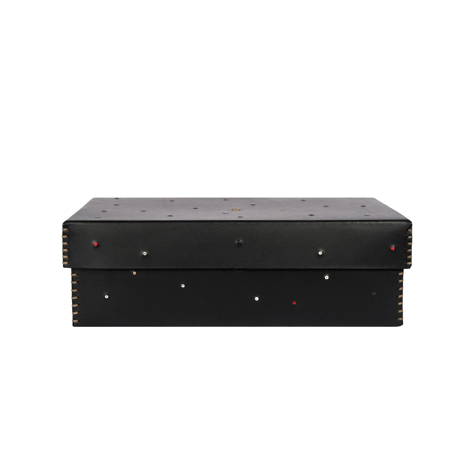 Leather Box Perline L Black