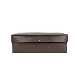 Leather Box Perline L Ebony