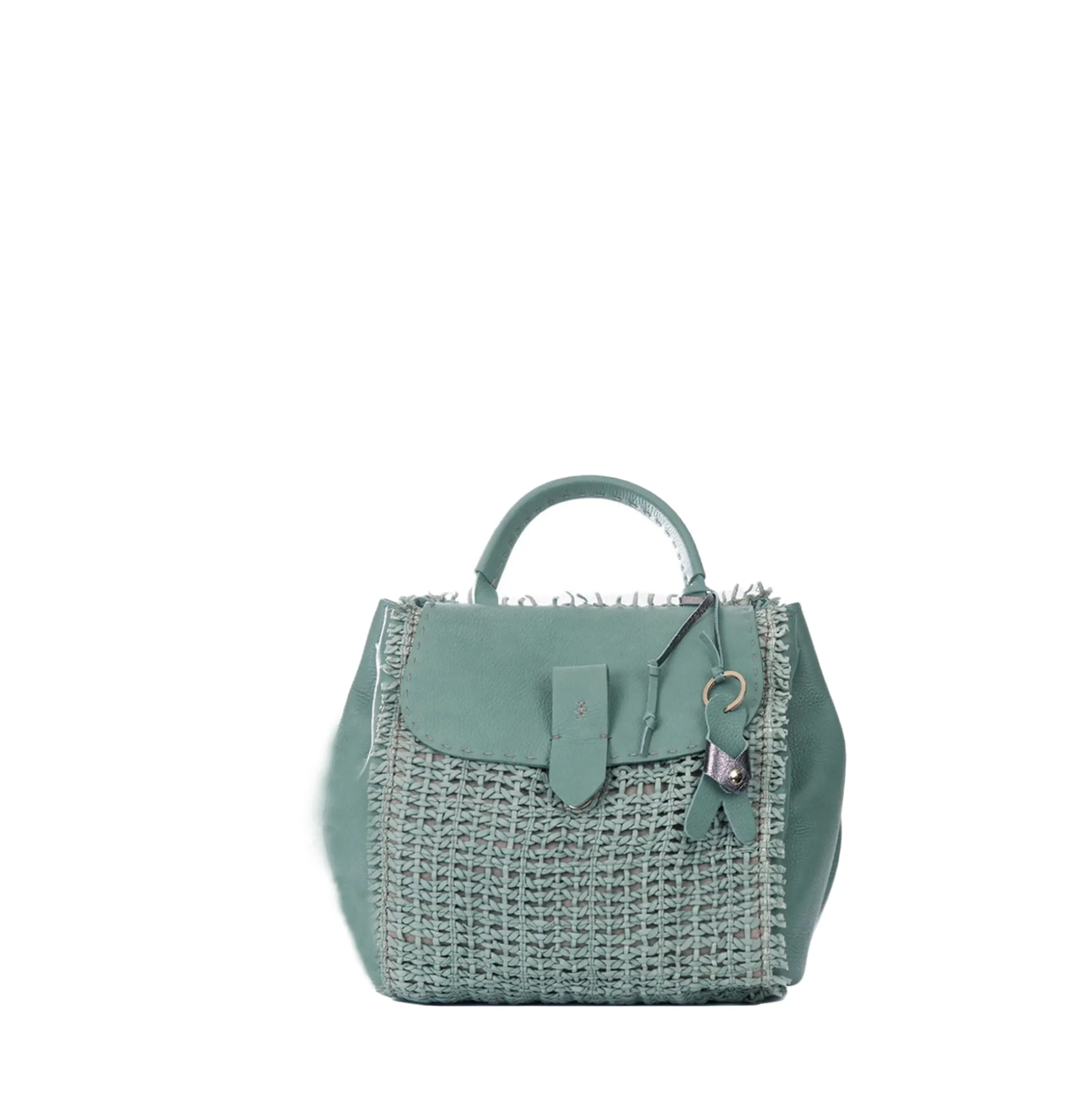Lia Backpack M Intreccio Rete Sage Green